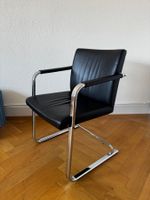 Leder Freischwinger schwarz 5 Stück
