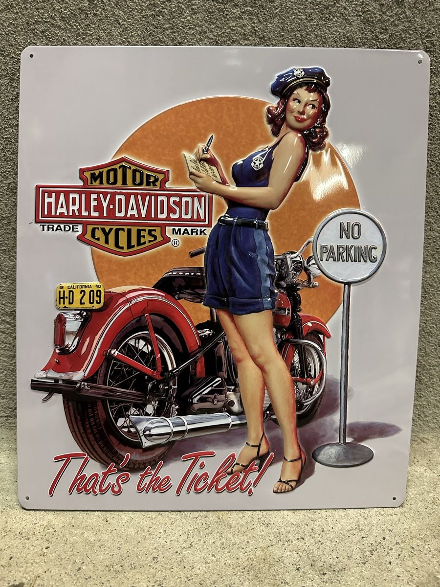 Insegne: Motor Harley Davidson cycles pin up Oldtimer Classic  – Nuovo (secondo la descrizione) da Reinach AG venduto da rares75