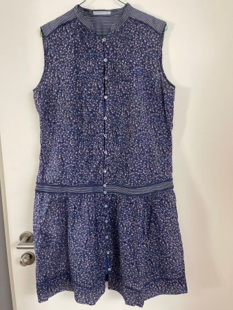 Strenesse Blue Kleid mit Blümchen blau lila rosa Gr M