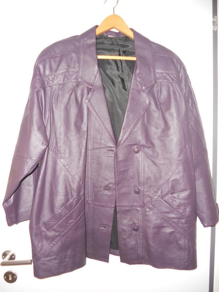 Giacche: Neuw. Lederjacke - aubergine - Gr. 42 – Nuovo (secondo la descrizione) da Uznach venduto da Laeuffer
