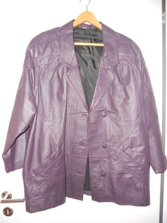 Neuw. Lederjacke - aubergine - Gr. 42