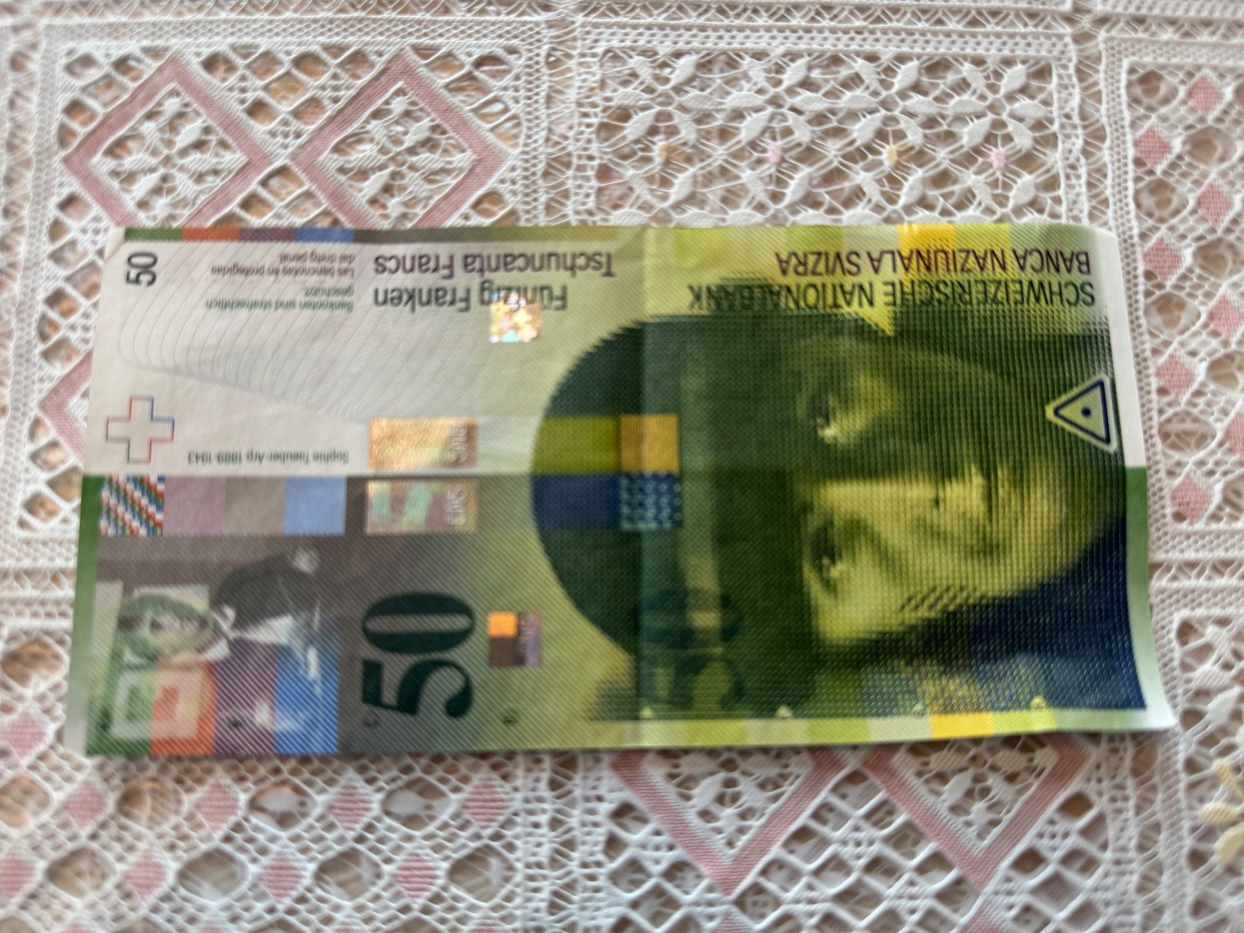 Banknoten: Alte Schweizer Banknote Fünfzig Franken Note - CHF 50.- 💵 – Gebraucht aus Winterthur von sportdisco2