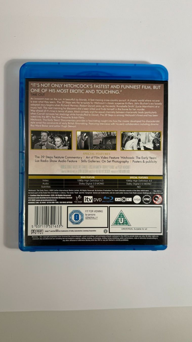 Tutti i DVDs: Alfred Hitchcock - The 39 Steps | Blu ray – Usato da Fribourg venduto da SebDelCH 1