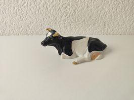Schleich Schwarzbunt Kuh Kühe liegend Rarität Stier