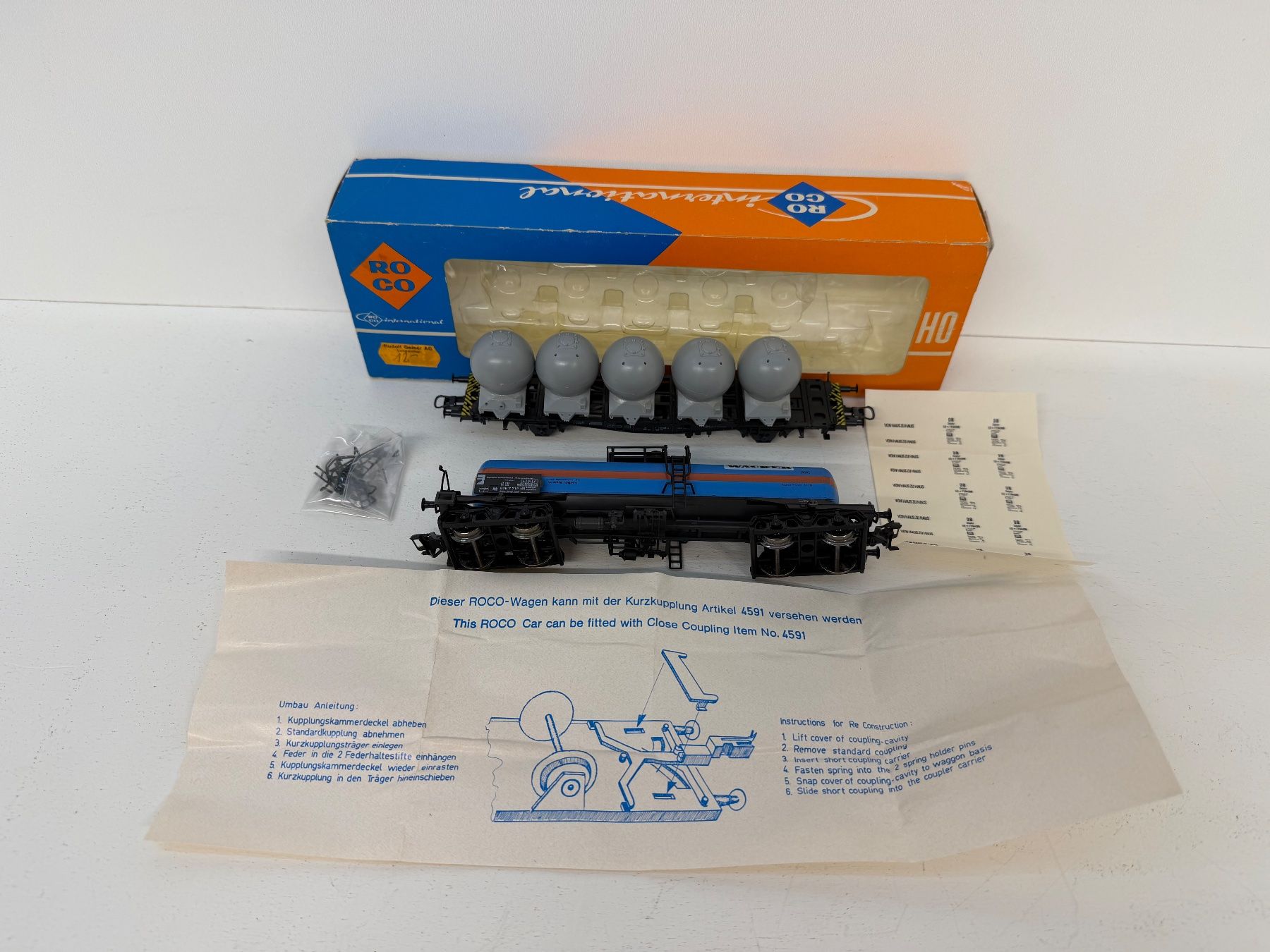 Roco Modellini di ferrovie: 2er Set Roco  4338 & 4354 GüterwagenSet DB – Usato da Büsserach venduto da ModellbahnDepot 1
