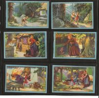 6x Sammelbildchen Werbung, Märchen, Hänsel & Gretel