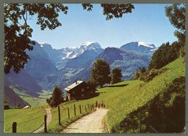 AK col Braunwald GL autofreier Ferienort,Tödiblick ≈ 1973
