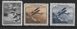 Liechtenstein 3 Werte F2-F4 Flugzeuge über FL * 12.8.1930