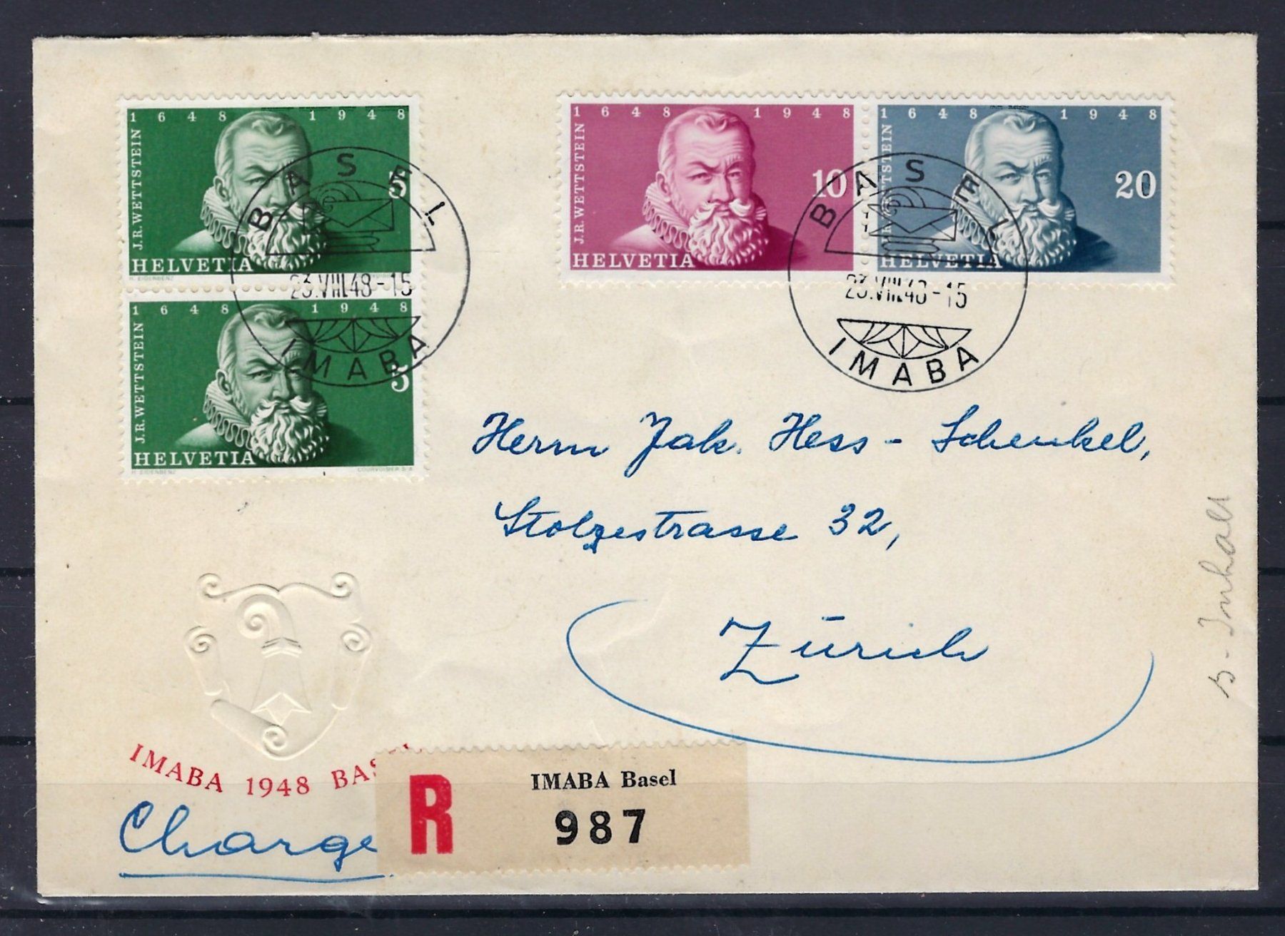 Tous les timbres: 1948 Imaba Brief  16059 – D'occasion à Lunden par Animus999