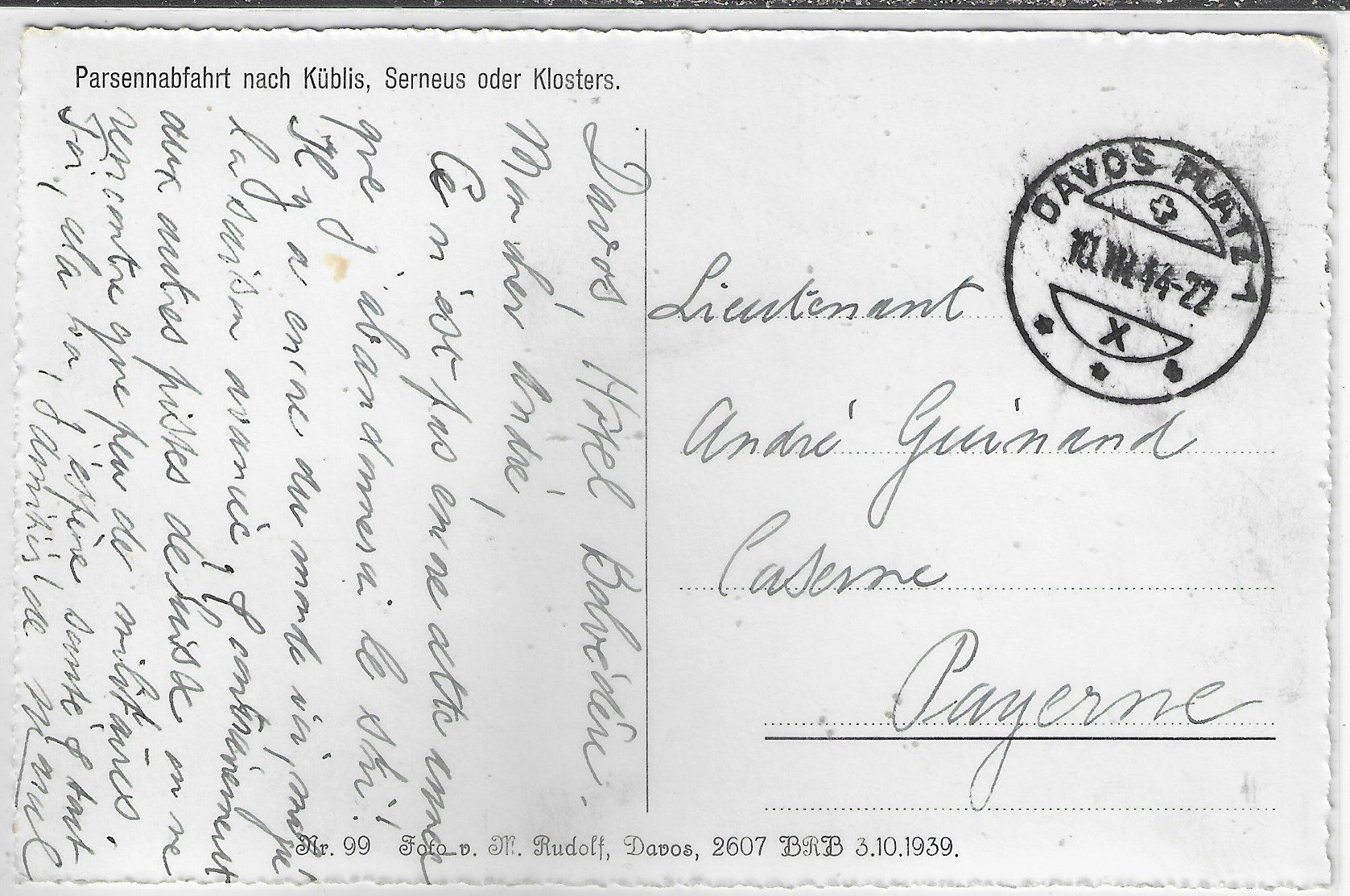 Cartoline postali: Parsennabfahrt nach Küblis, Sernaus oder Klosters – Usato da Ettingen venduto da Kartenplanet 1