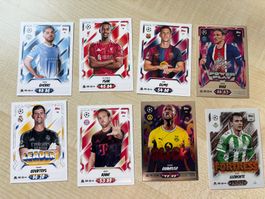 8 verschiedene Match Attax 26/27 Karten