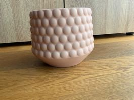 Süesse rosa Übertopf mit Noppenmuster - Frühling!