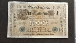 Banknote 1000 Mark Deutschland 1910 - 1