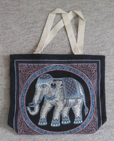 Stofftasche - ELEFANT 🐘  - Stickerei - Neu - 47x39cm