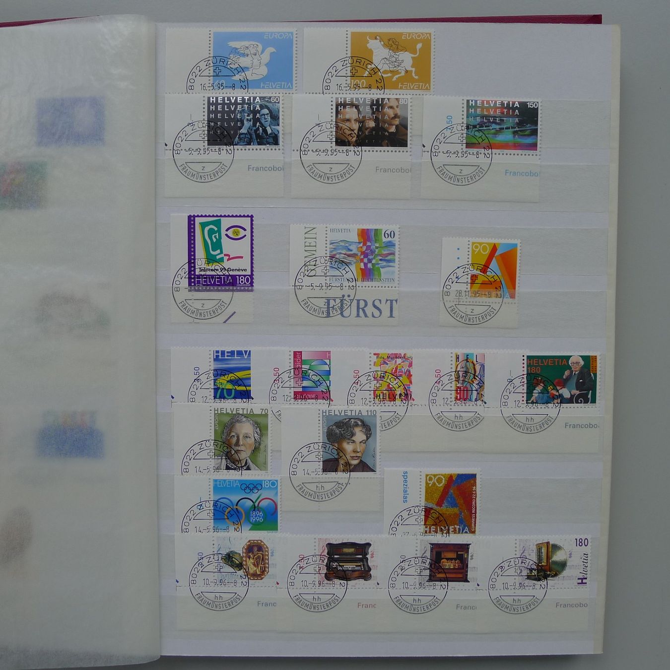 Tutti i francobolli: 1985-2004, grosse Sammlung Ersttags-Halbmond-O: mit TABS! – Usato da Sursee venduto da Luzernerraute 8