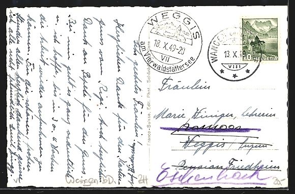 Cartoline postali: Wangen an der Aare, Strassenpartie mit B – Usato da Berlin venduto da bartko-reher 1