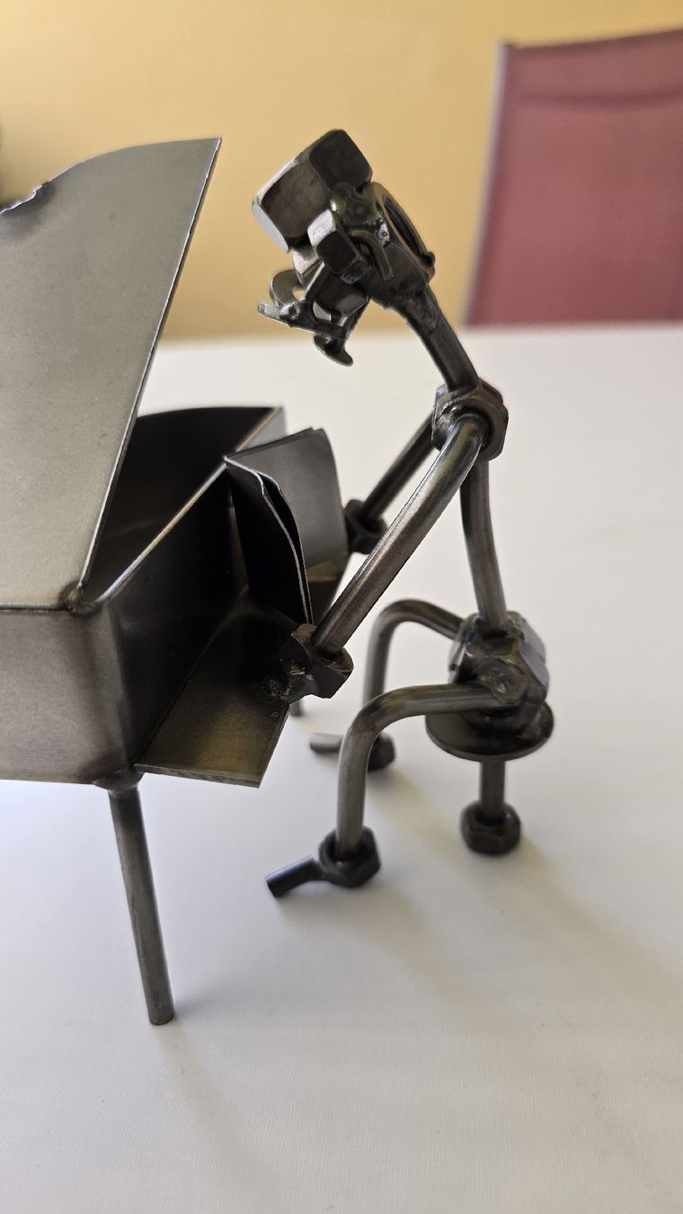 Statuette: Klavierspieler aus Metall – Usato da Zürich venduto da Bauer19 8