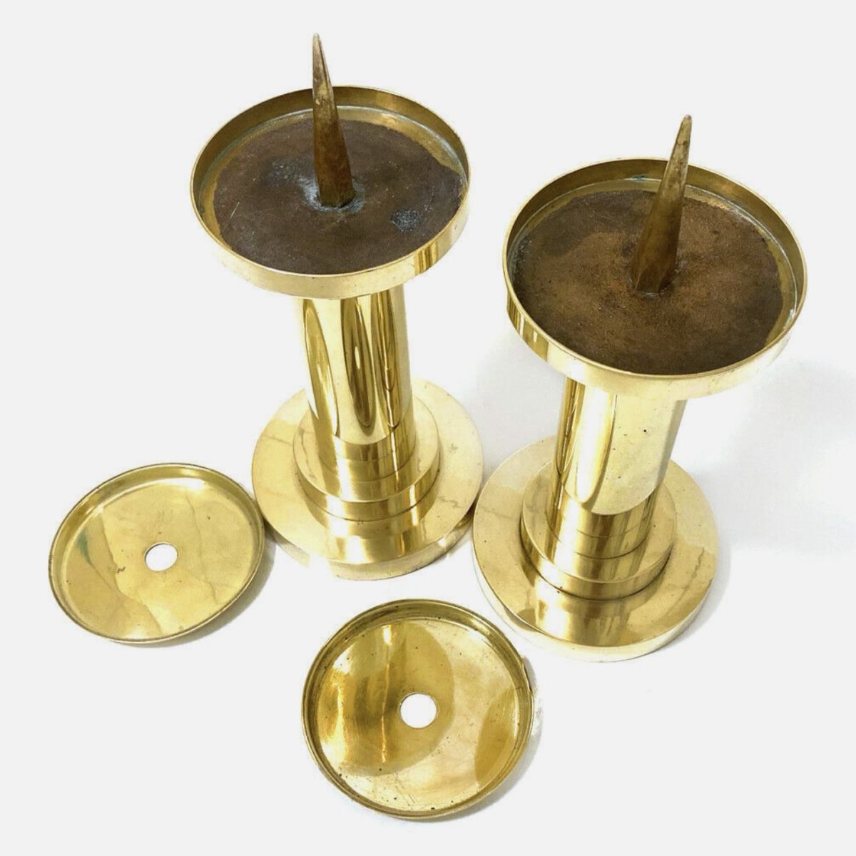 Bougeoirs: 2 grosse Kerzenständer aus Bronze oder Messing – D'occasion à Luzern par downtonabbey 3
