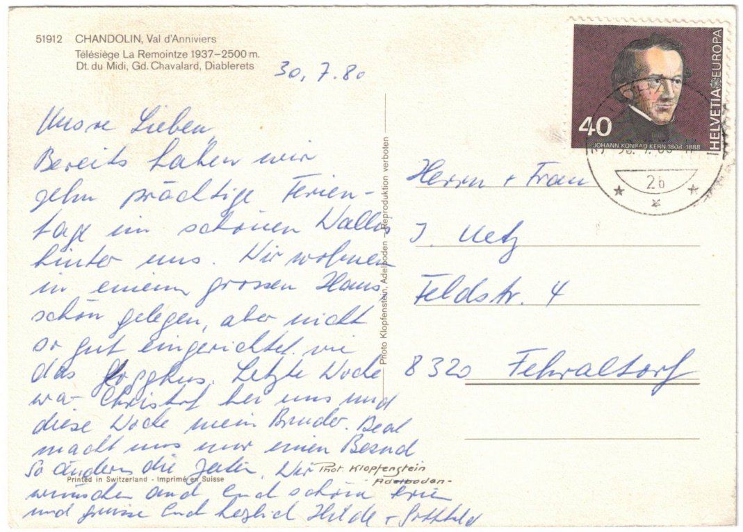 Cartoline postali: Chadolin - Sessellift La Remointze – Usato da Binningen venduto da Mountainrider 1