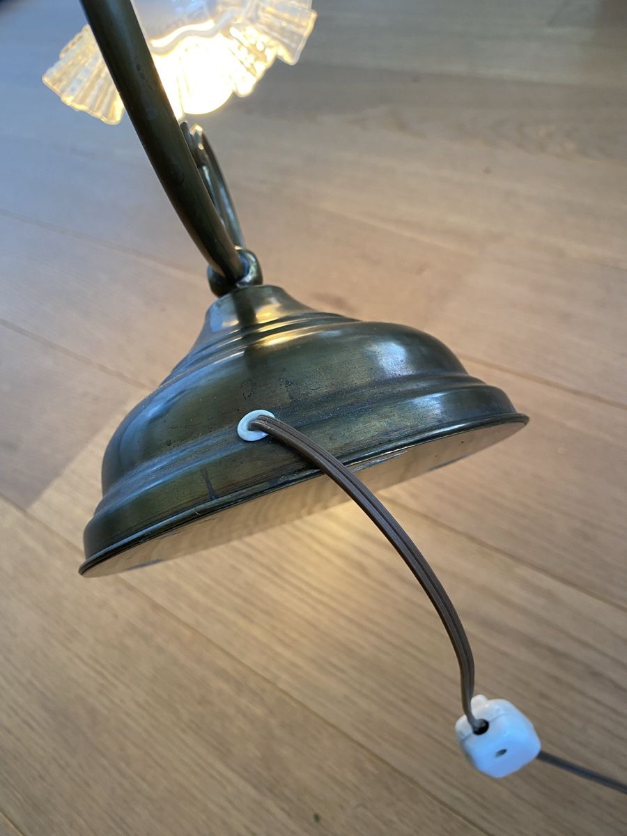 Lampade: Antike Jugendstil Tischlampe Messing  – Usato da Niederrohrdorf venduto da StefMont 2