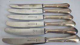 6 Wellner Messer versilbert