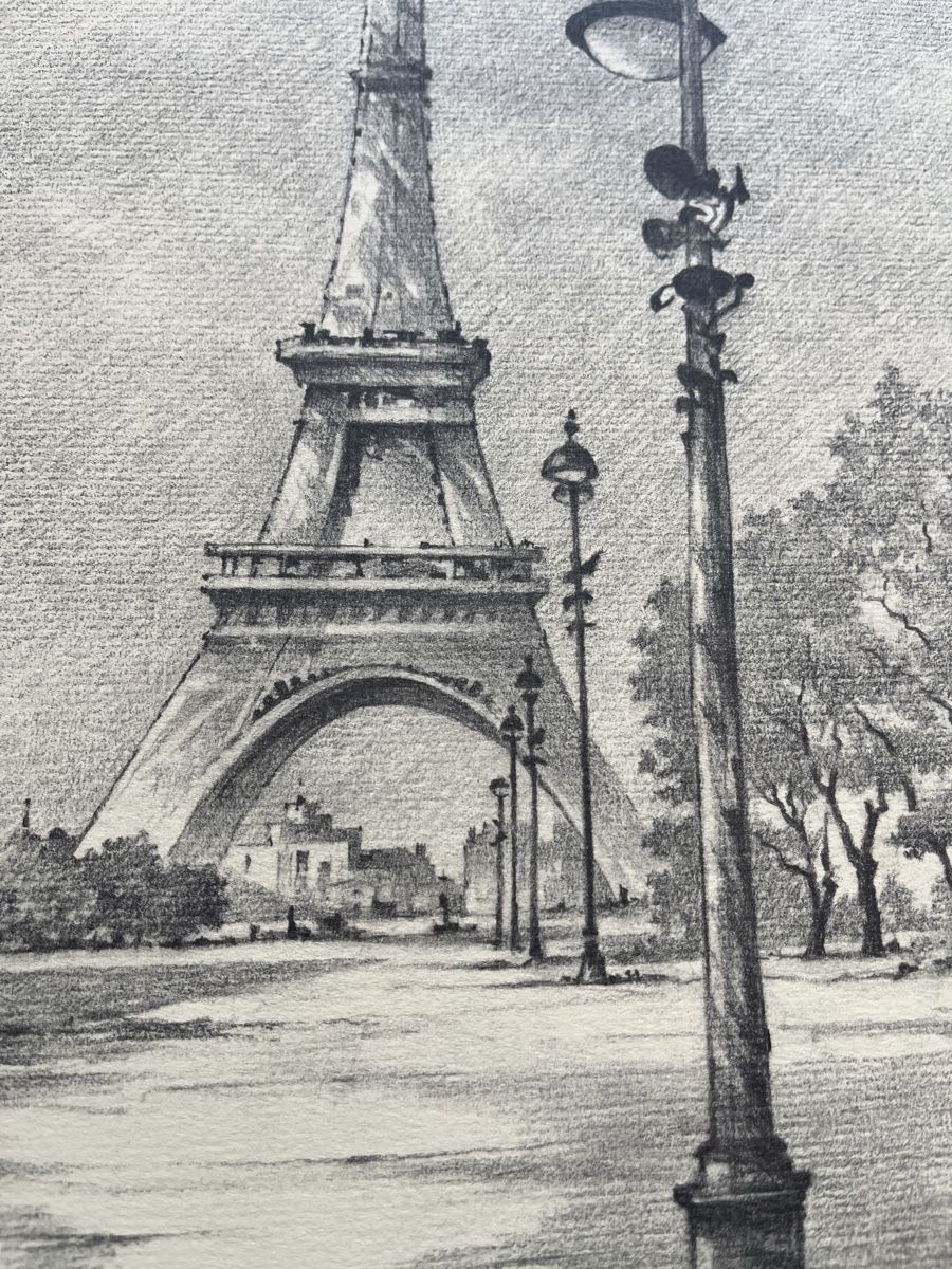 Grafica & Litografie: Lithografie Paris / Eiffelturm von Roger Briner 1990 – Usato da Gelterfingen venduto da liq-nator 3