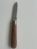 Taschenmesser Inox mit Holzgriff gebrauchter Zustand(2S4)