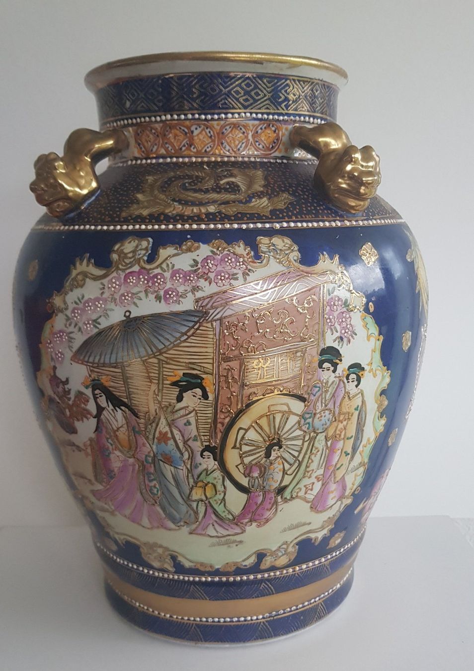Vasen & Gefässe: Grosse Satsuma Vase aus Privatnachlass – Gebraucht aus Horw von Kunstreich7