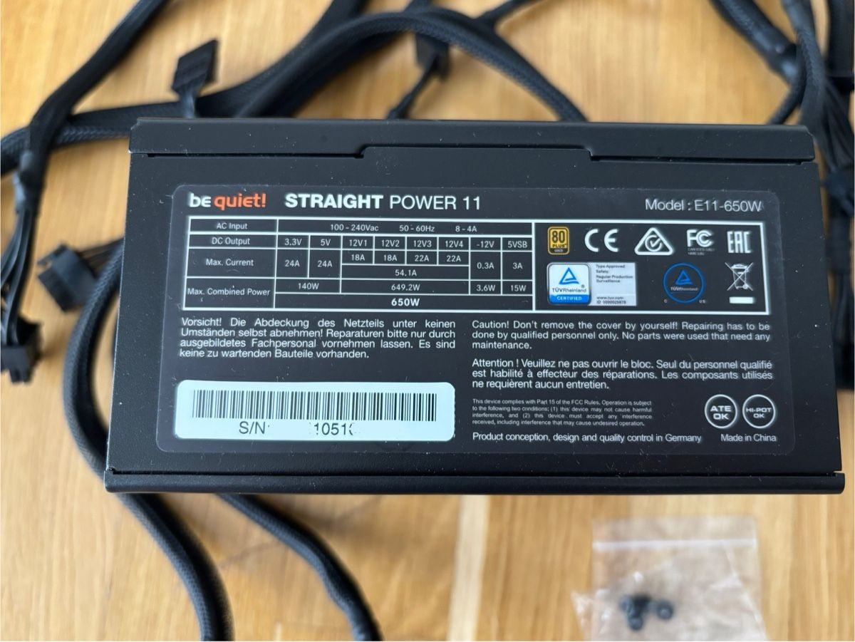 beQuiet! Componenti elettronici: Be Quiet! Modular Straight Power 11 650W PC Netzteil – Usato da Mühlau venduto da xLunax 2