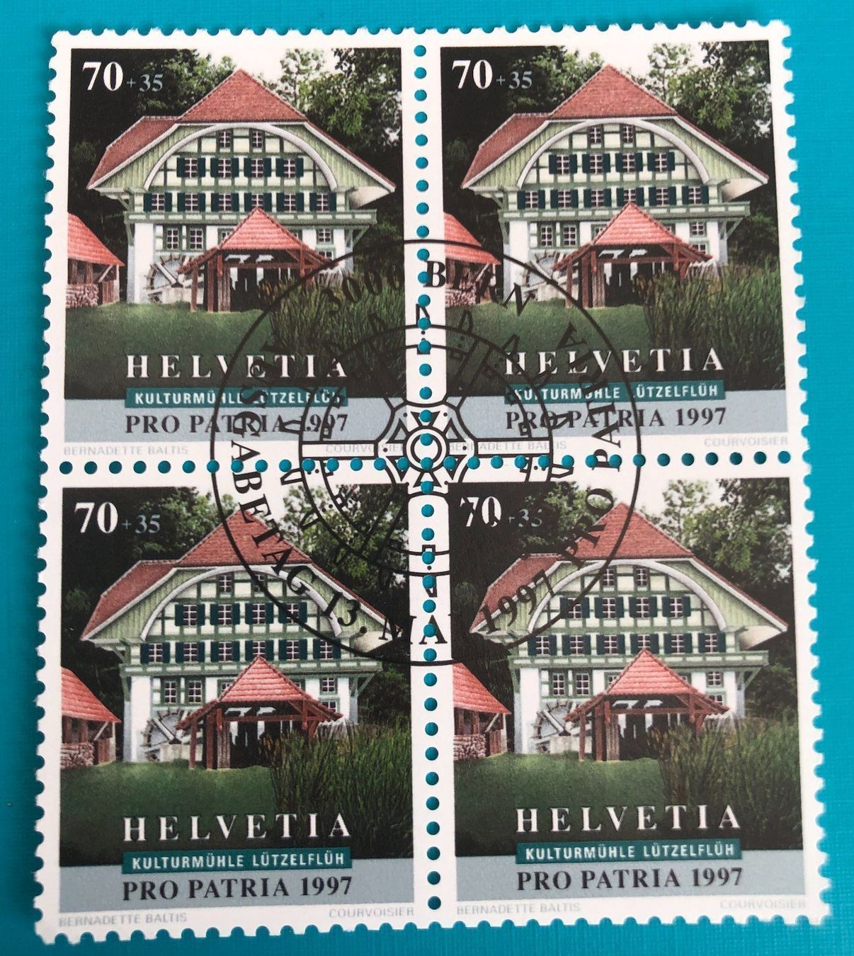 Tutti i francobolli: 4 er Block Nr.B 256 mit Vollstempel Bern – Usato da Aarau venduto da Billa007