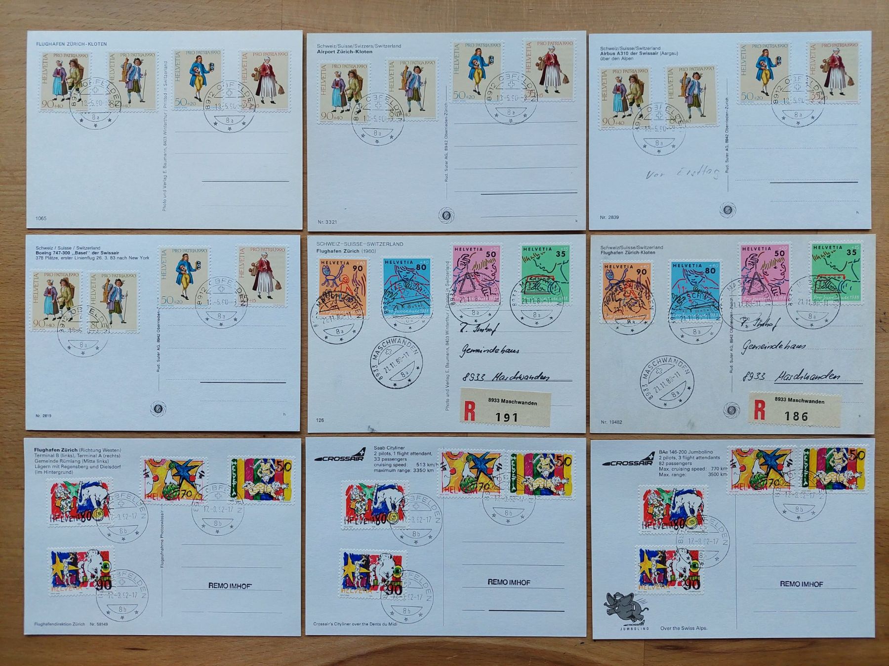 Cartoline postali: 30 Ansichtskarten Aviatik Schweiz gestempelt vor Ersttag – Usato da Obfelden venduto da Foto_Bild_Kunst_Buch 1