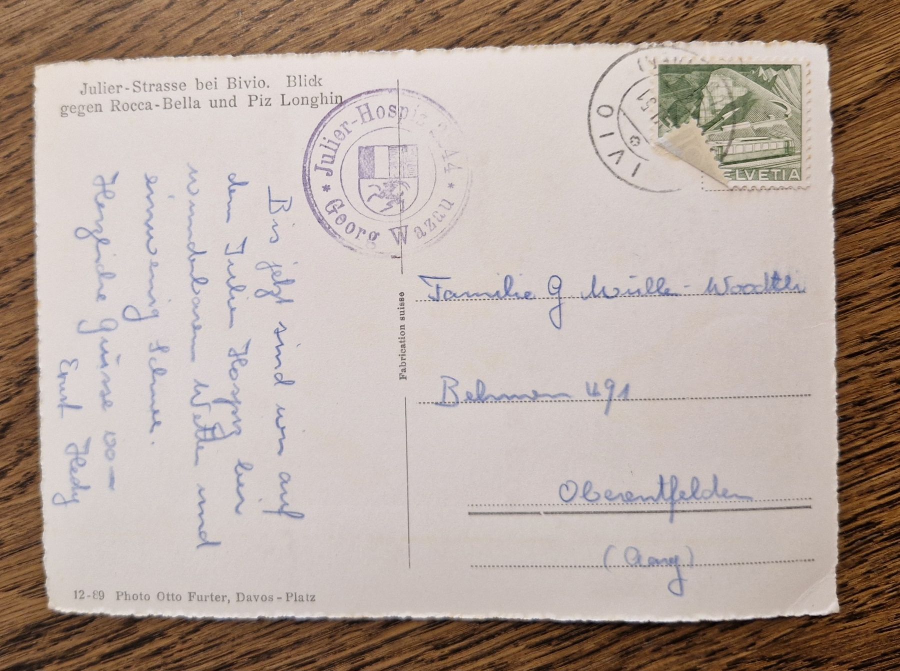 Cartes postales: Julier-Strasse bei Bivio, Oldtimer 1949 – D'occasion à Ebikon par Donar50 2