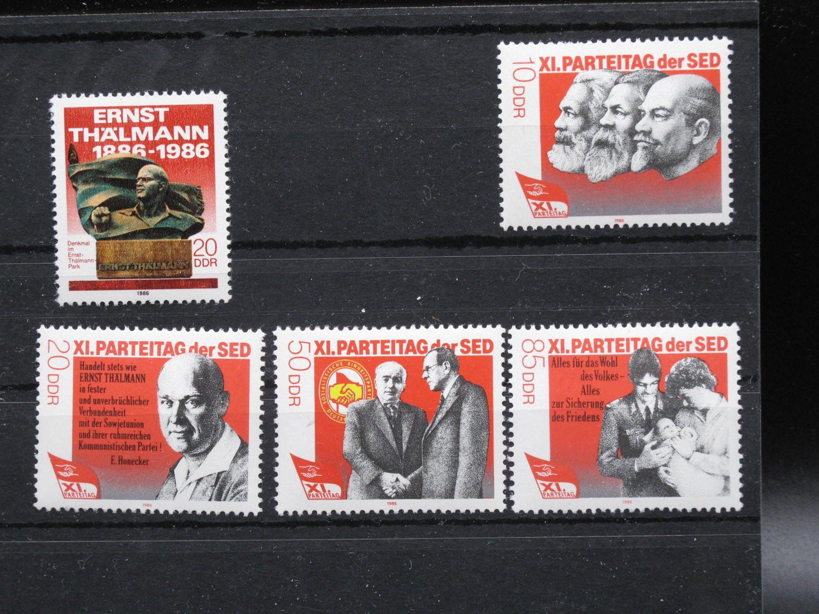 Tutti i francobolli: DDR 1986 Parteitag  ** – Usato da Wil SG venduto da fva01