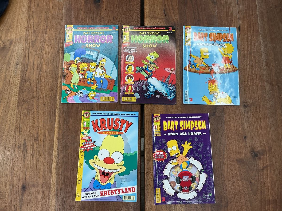 Comics: 5 Simpsons Comics Bart Simpson Krusty – Gebraucht aus Emmen von Veneo.c