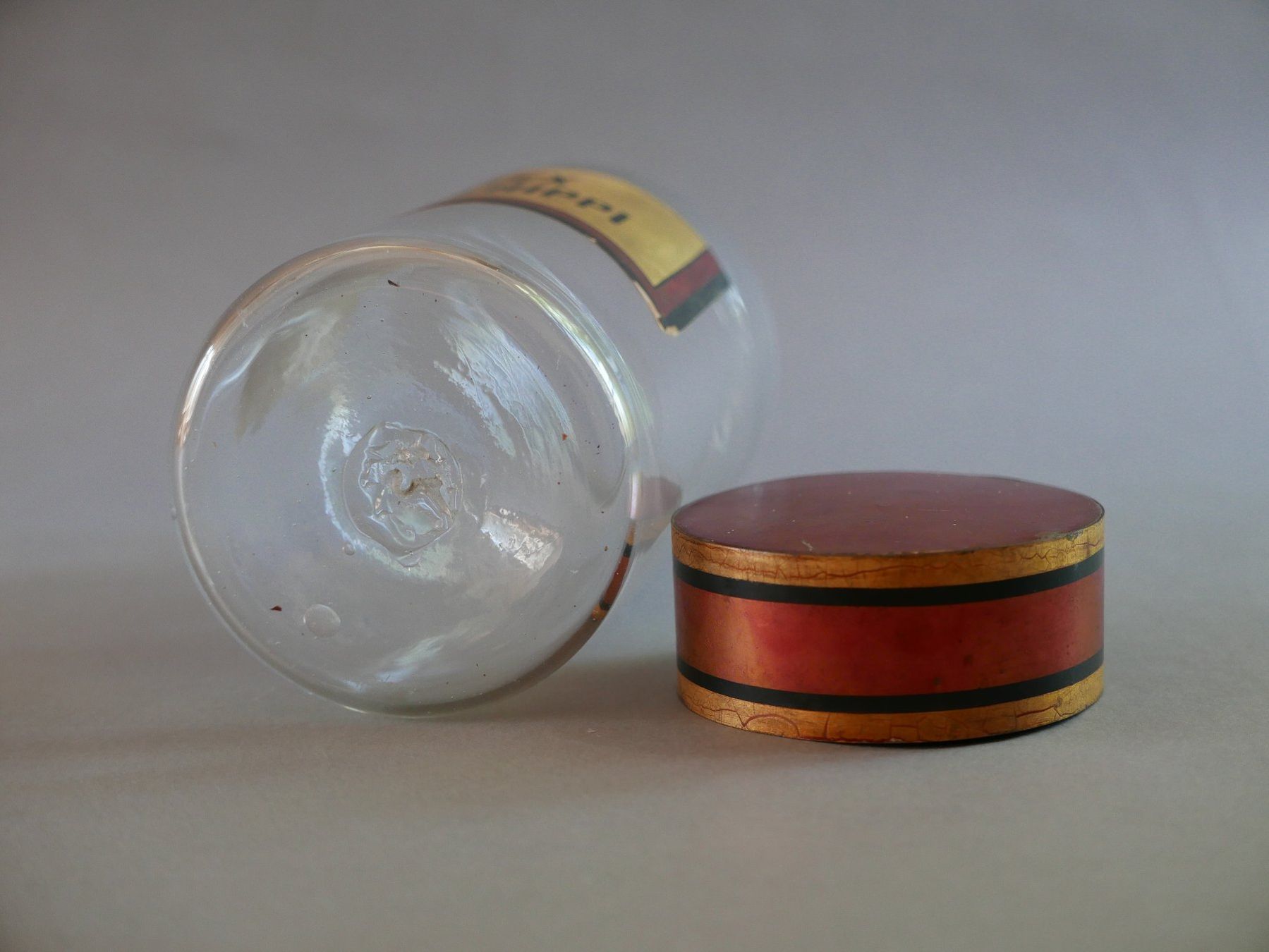 Verres: ANTIKE APOTHEKER-DOSEN GLAS 19. JH. – D'occasion à Balgach par Zwischenraum 4