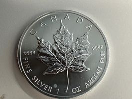 1 Unze Silber Canada Maple Leaf 2013