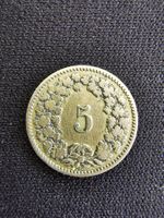 Seltene 5 Rappen Münze von 1889, Top Zustand!