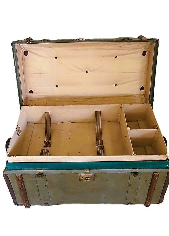 Valigie: Übersee Koffer Leder Holz Metall – Usato da Mastrils venduto da Sun10 1
