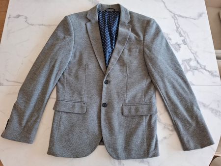 Herren Sakko Grau Melange von Manor, Gr. 50