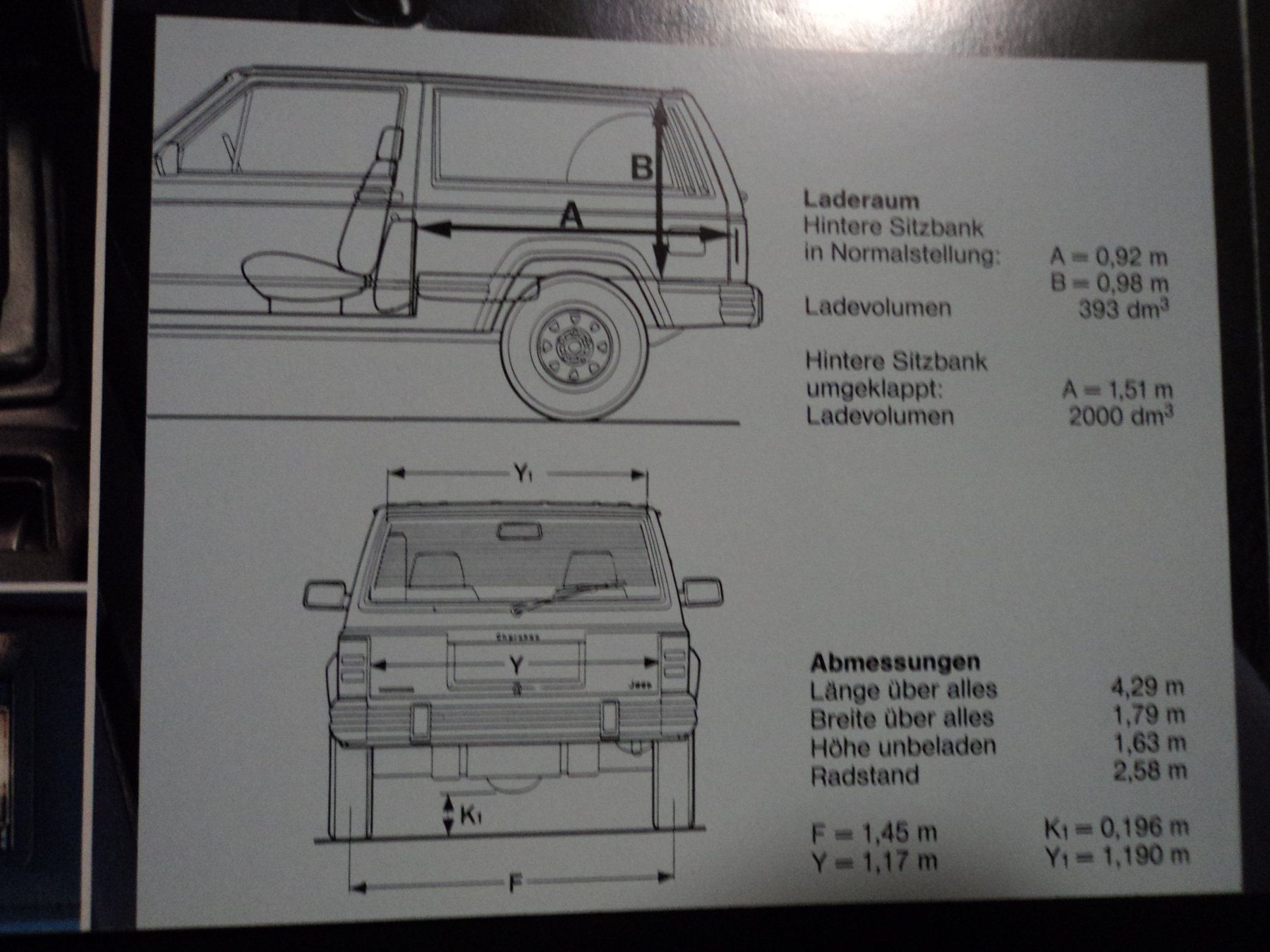 Renault Documenti: Prospekt Renault Jeep Cherokee 1980er – Usato da Schwarzenburg venduto da modelCARama 4