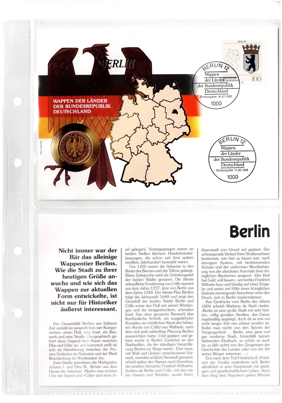 Tutti le monete: Berlin_Wappen BRD_mit Beschreibung – Usato da Hombrechtikon venduto da Fraese01