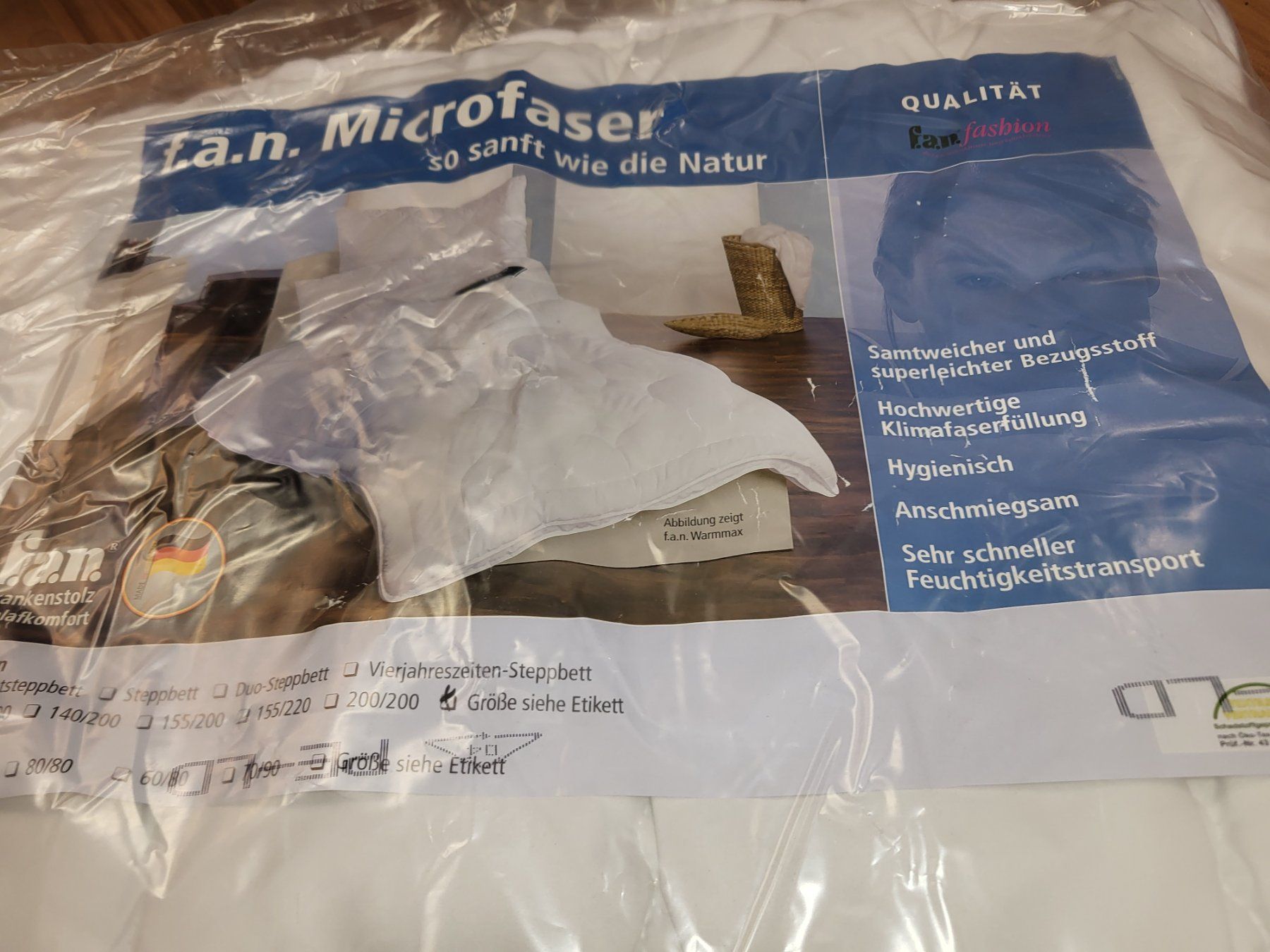Decken: Steppbett 65x75 Microfaser – Neu und originalverpackt aus Schwarzenburg von Flamingo07