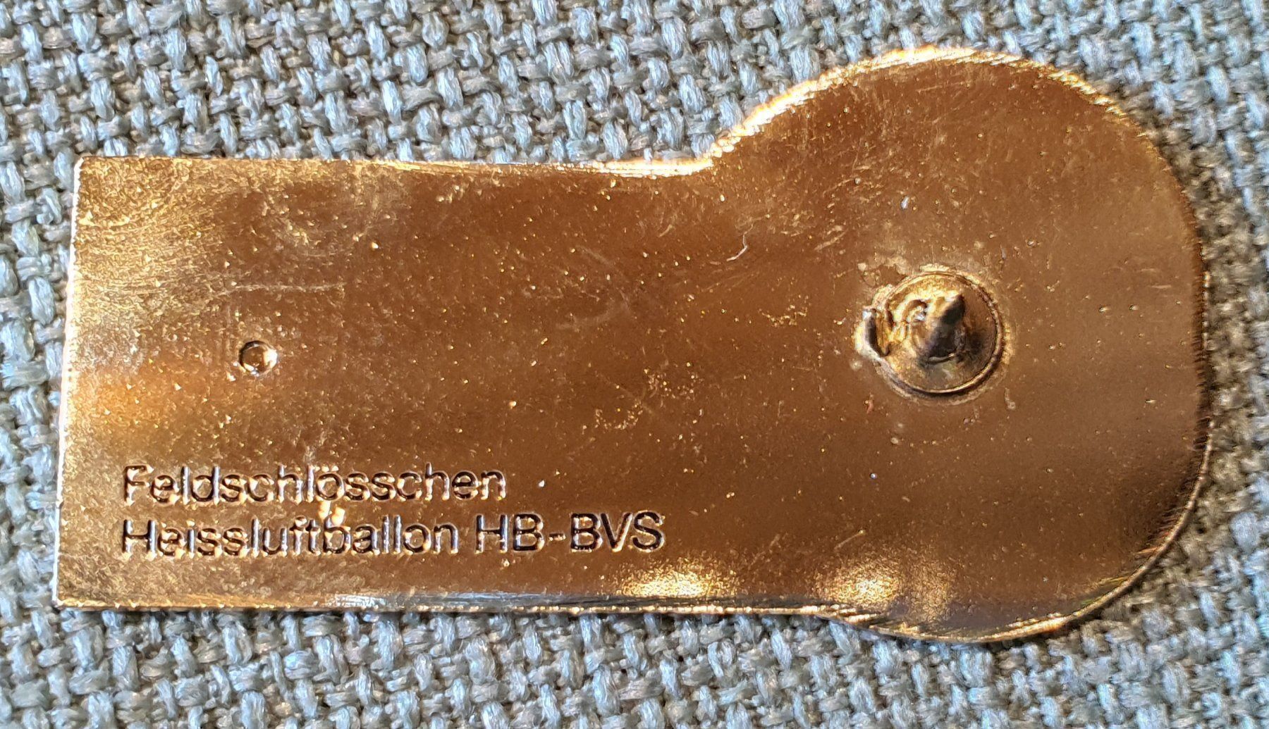 Placchette & Badge: H509 - Pin Feldschlösschen Ballon HB-BVS – Usato da Reinach BL venduto da Boston-Verkauf 2