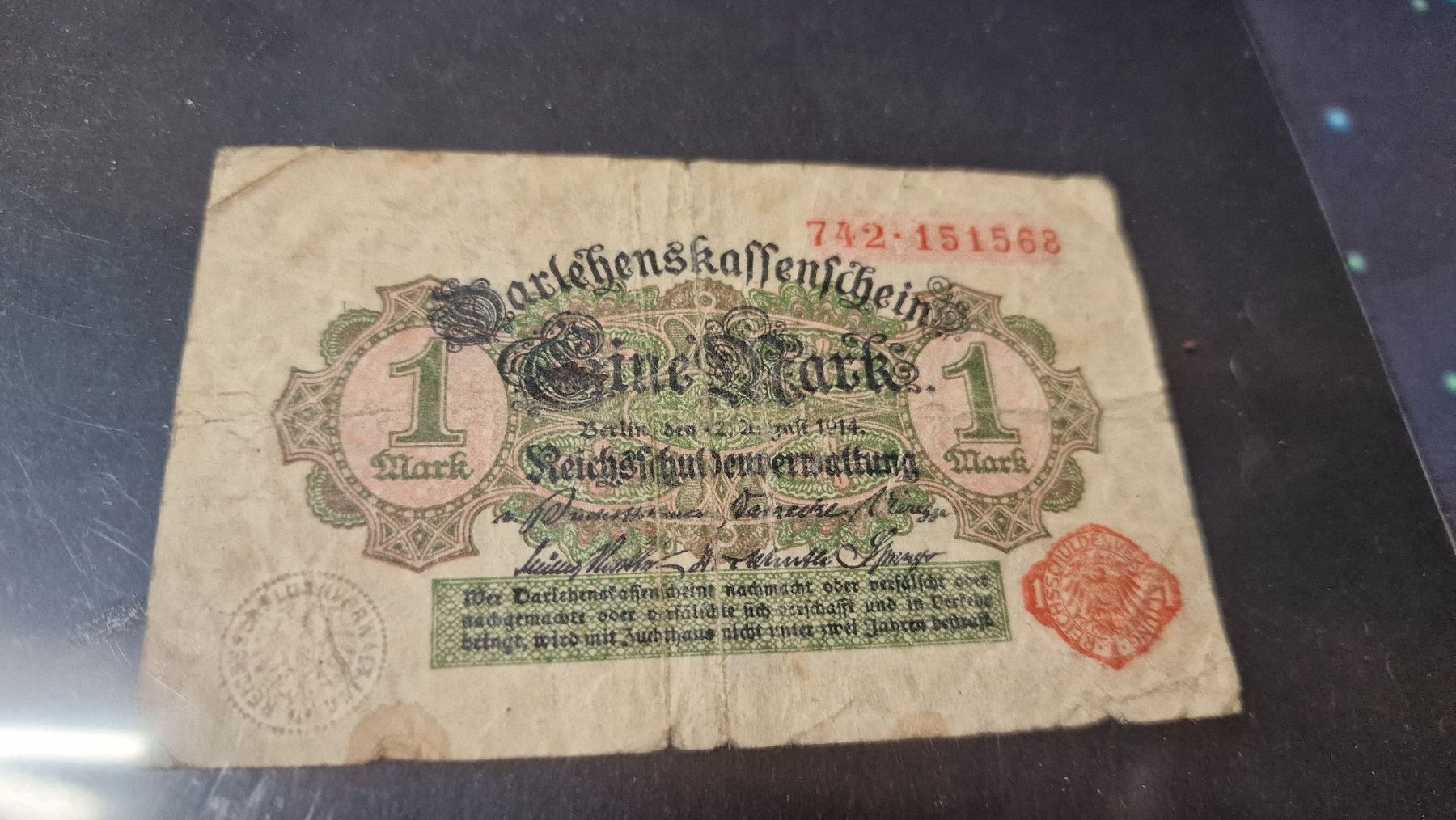 Banconote: Reichsbanknote 1914 – Usato da Herisau venduto da Antiques.AR