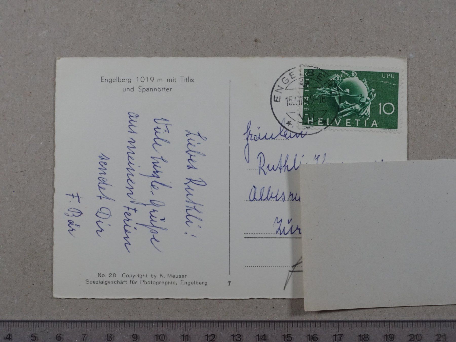 Ansichtskarten: Engelberg, 1949 – Gebraucht aus Lenzburg von fh1 1