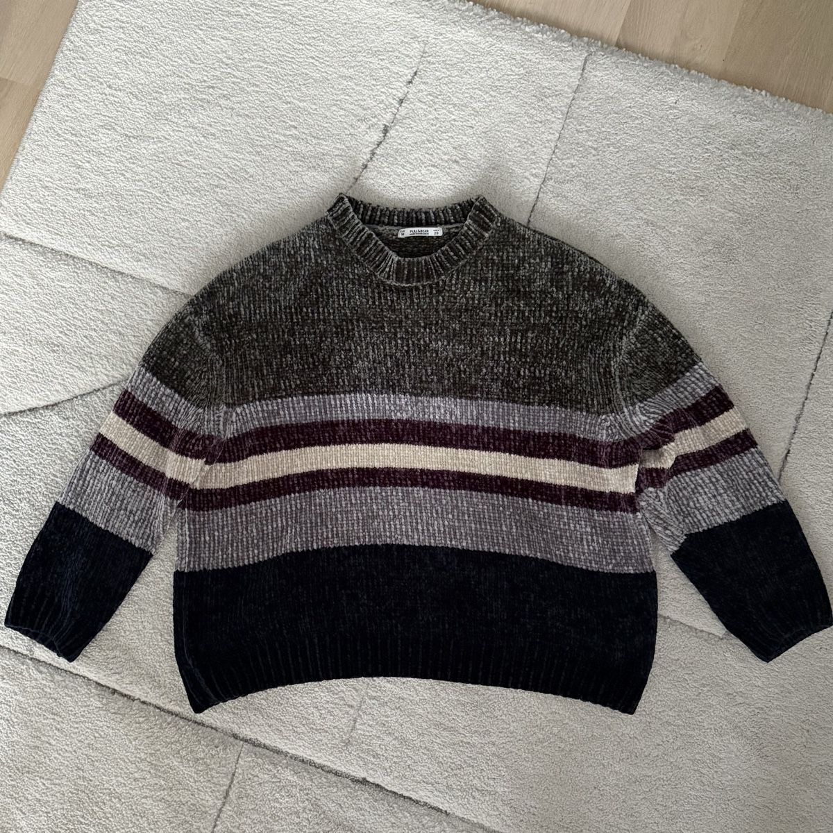 Pull&Bear Maglioni & Felpe: Pull&Bear Striped Plush Sweater - Size M – Nuovo (secondo la descrizione) da Zürich venduto da kru_8dtk 1