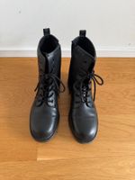 Elegante schwarze Schnürboots Gr. 38 – neuwertig