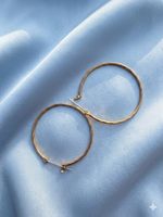 Goldene Ohrringe, Creolen, Durchmesser 4 cm, Top Zustand