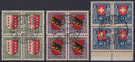 PJ 1921 Viererblöcke Zentrumstempel WINTERTHUR