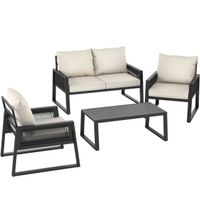 Alu Gartenlounge Set Rope Design Loungemöbel KELVARA